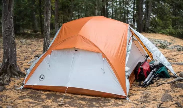 Big Agnes Copper Spur UL3 set up in the forest