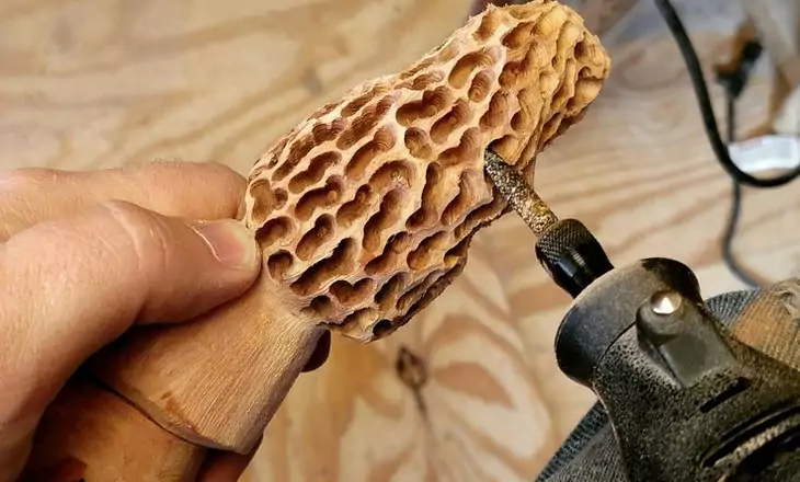 Cedar Morel Walking Stick.