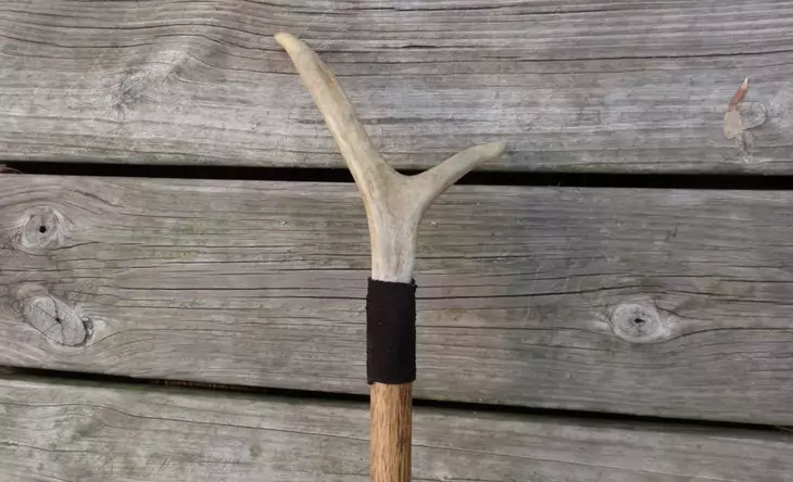 Custom wood hiking stick