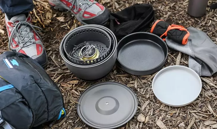 Esbit Alcohol Stove on the ground