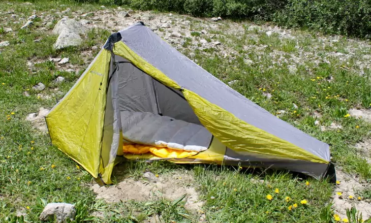 Sea to Summit Spark SP III Sleeping Bag in a tent on a mountain