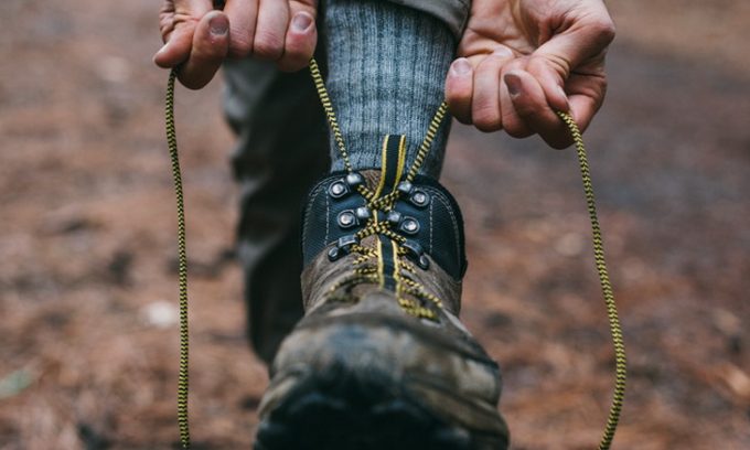washing hiking boots