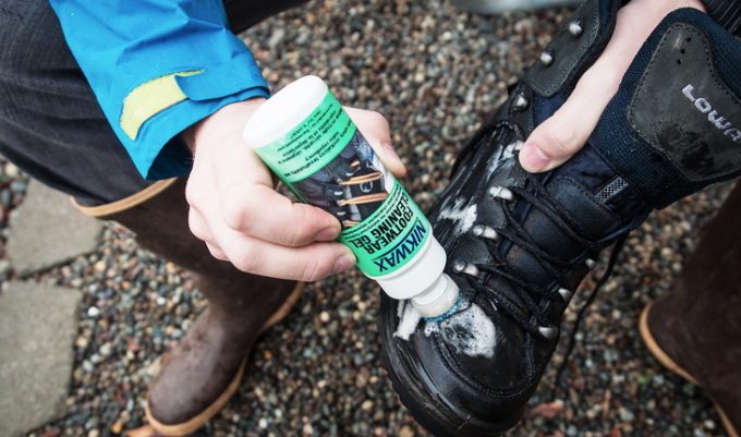 washing hiking boots