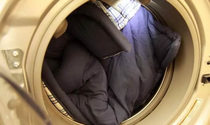 Sleeping bag in washing machine