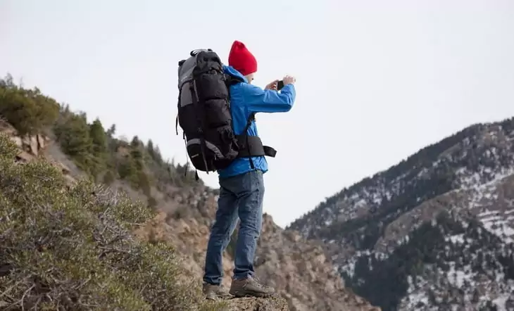Man with a Teton Explorer 4000 backpack