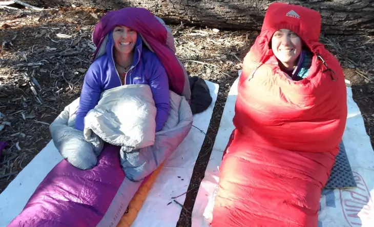 The Sierra Designs Women's Backcountry Bed 600(left) has more room for your arms