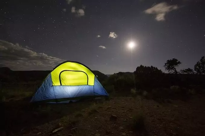 Camping in alabama at night