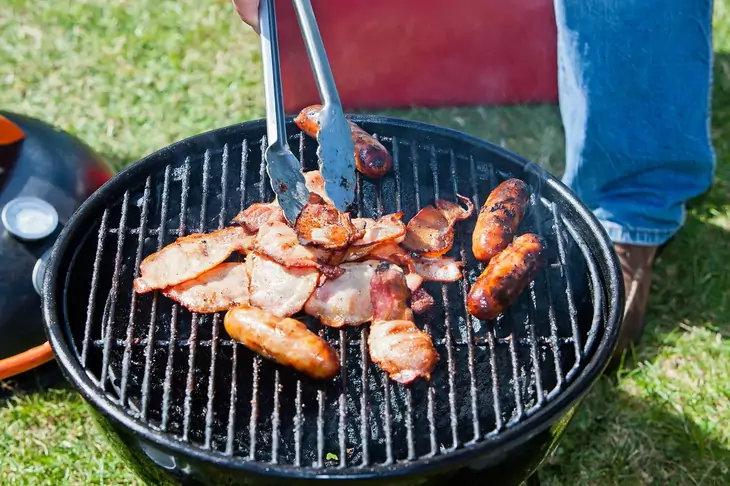 Man preparing a barbeque