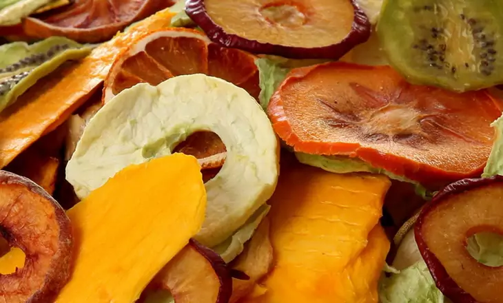 close-up of dried fruits