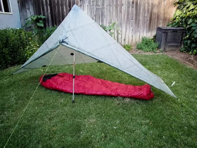 summerlite sleeping bag in garden