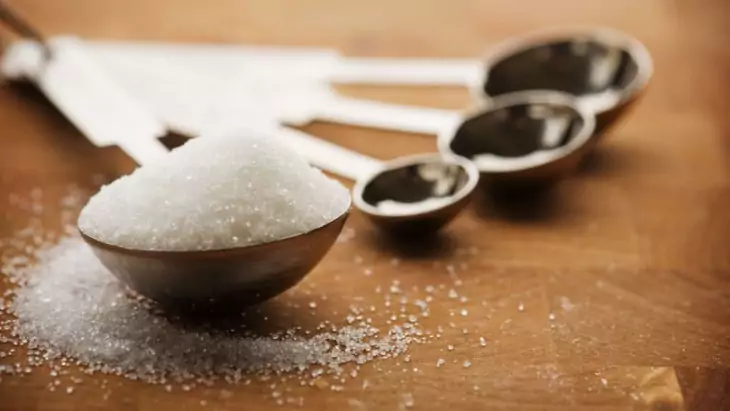 image of sugar in measuring spoons
