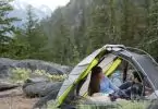 Two adults camping with Kelty TN 2 Person Tent