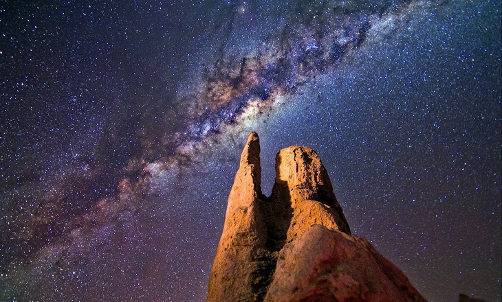 Milky Way seen night at Grand Canyon