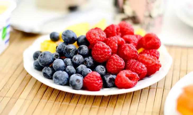 Strawberries on White Ceramic Plate