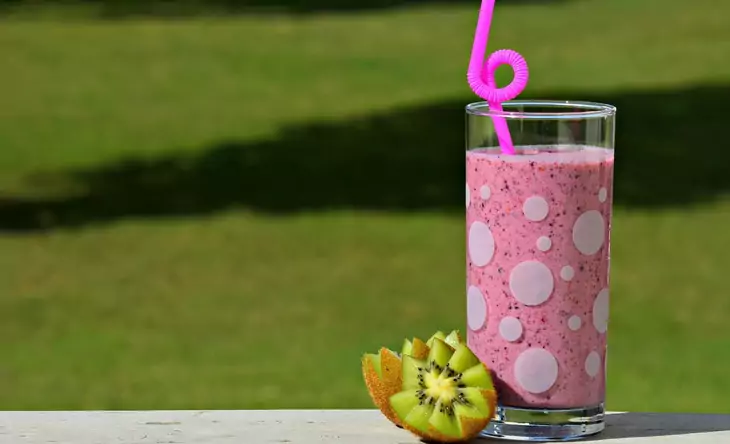 Summer smoothie on the table