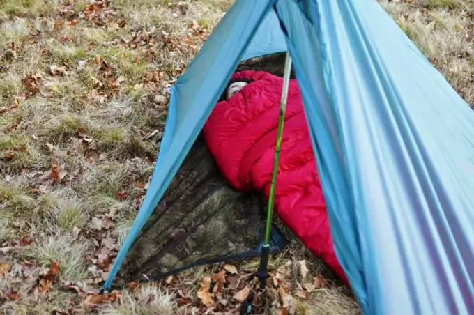 girl sleeping in summerlite sleeping bag