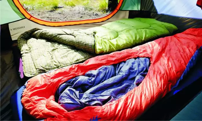 sleeping-bags-in-tent