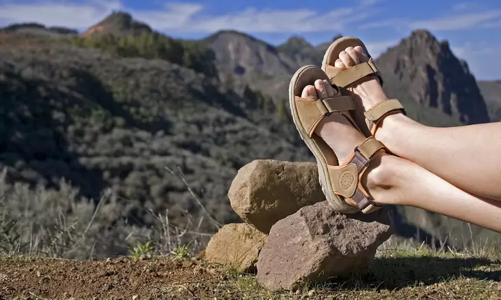 Having a rest after a long walk in the mountains of Gran Canaria