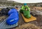 Two mens in Western Mountaineering sleeping bags