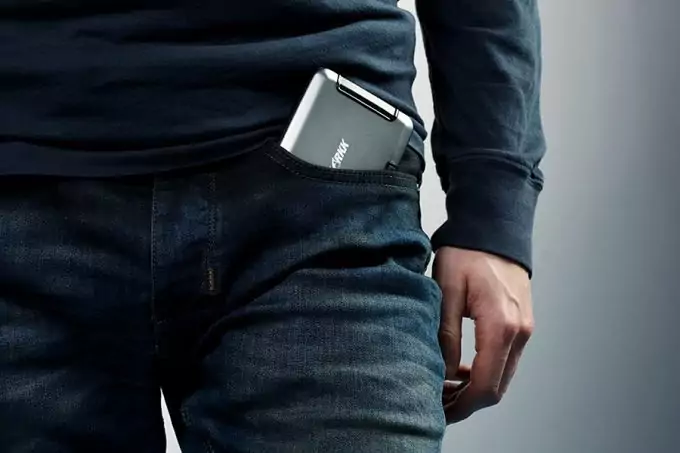 man wearing waterproof wallet in pocket