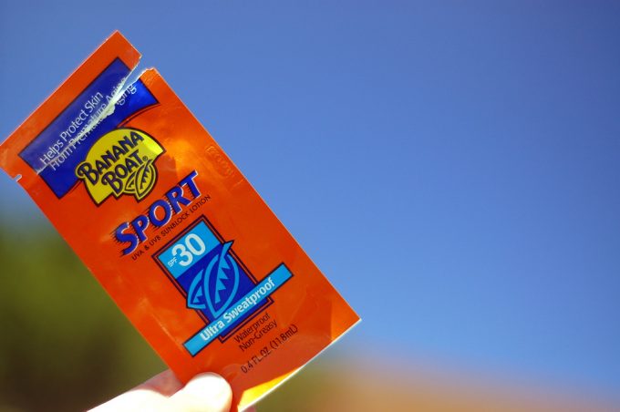 waterproof sunscreen in small package