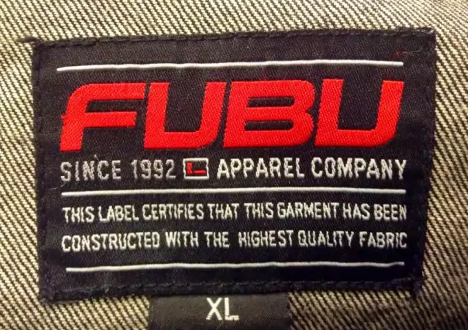 fubu hiking jacket label