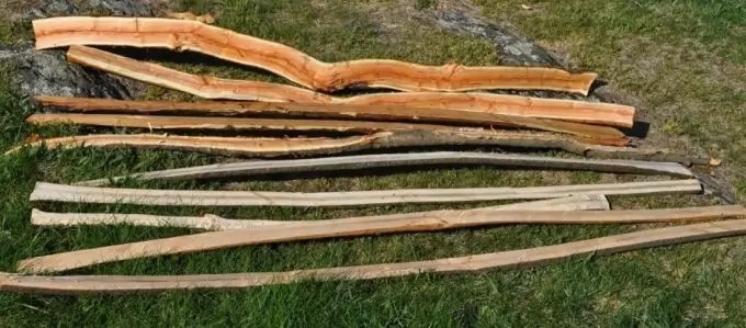 preparing wood for making hunting bow 