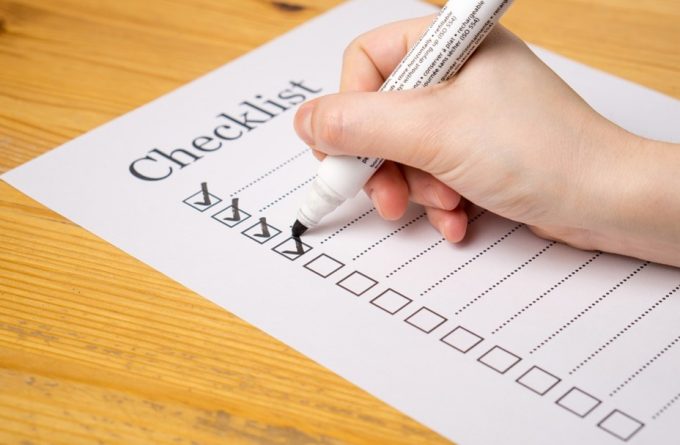 making a checklist