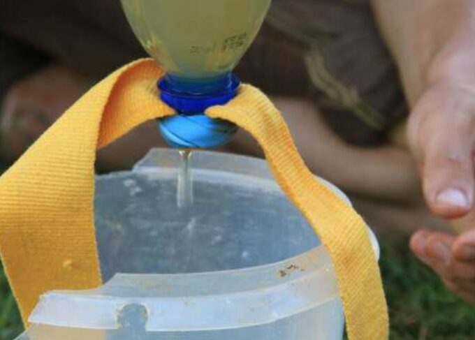 water filtration with cloth